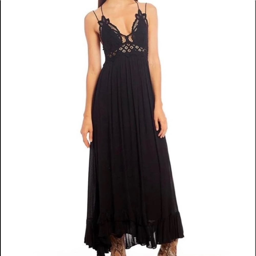 Free people adella maxi dress- black